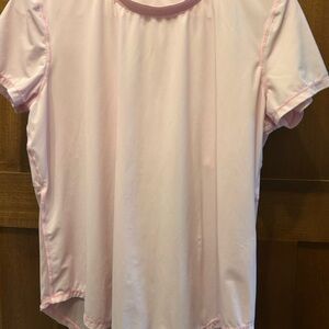 ZYIA Soft Pink panel split back mesh Activewear Top large